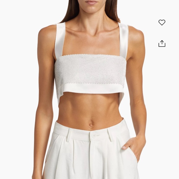 Nonchalant Label. Capri Sequin Crop Top. Size M - Picture 4 of 9